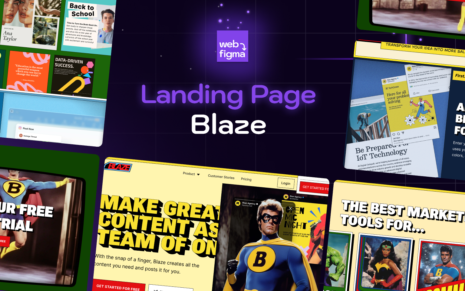 Marvel Merchandise Landing Page